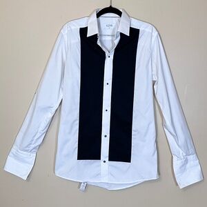 Eton Tuxedo French Cuff Dress Slim Formal Long Sleeve Shirt - Men's Size 38/15